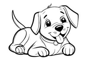 Simple Dog Coloring Pages | Kids Coloring Pages